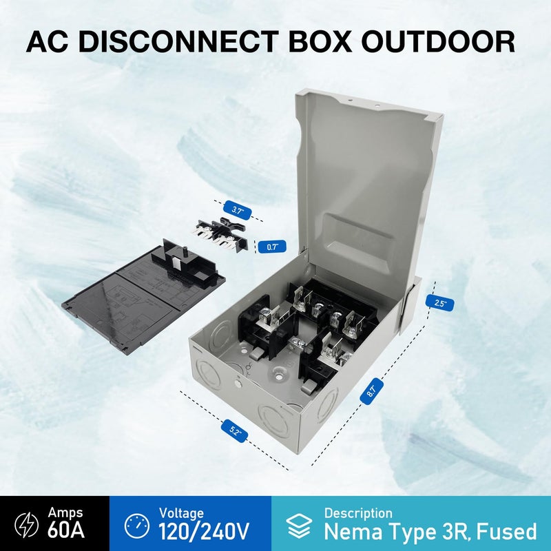 Z_جوده وثقه ZDS-60F Pull-Out Disconnect Switch 60A 240V Fused - Image 2